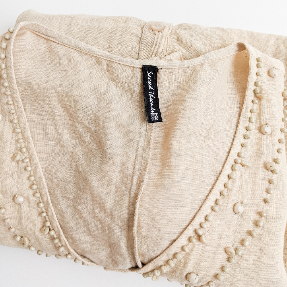Sacred Threads Linen Cotton Blend Tunic Blouse - Picture 8 of 16